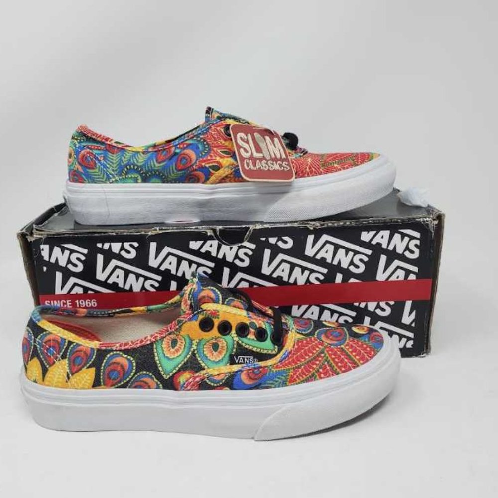 New women's 5 Vans Authentic Slim peacock shoes